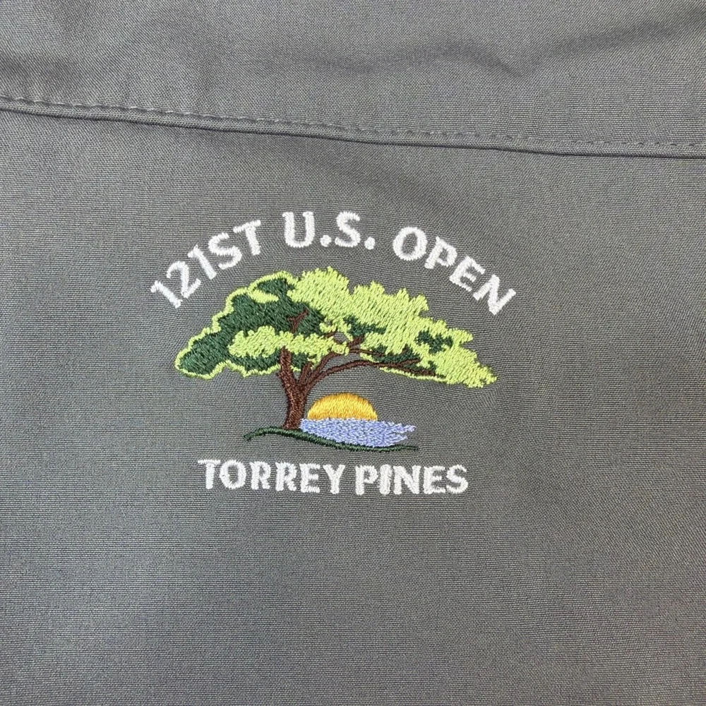 121st US Open Torrey Pines Softshell Vest Men's L Gray Full Zip Stretch - Picture 3 of 8